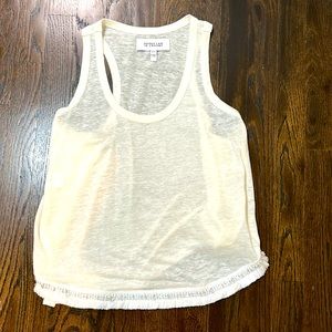 Derek Lam 10 Crosby with Metal fringe trim on side/bottom racerback top XS